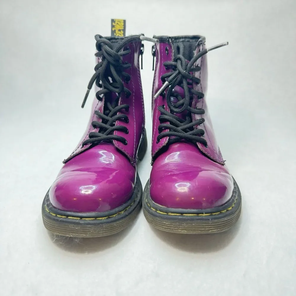 Dr Martens Delaney Blackcurrant Purple Patent leather size 2